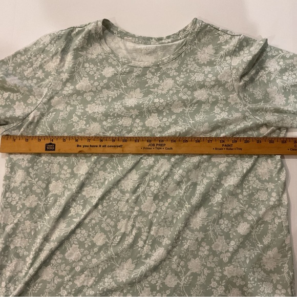 Lands' End Mint Green Floral 3/4 Sleeve Tunic Top - Picture 6 of 6
